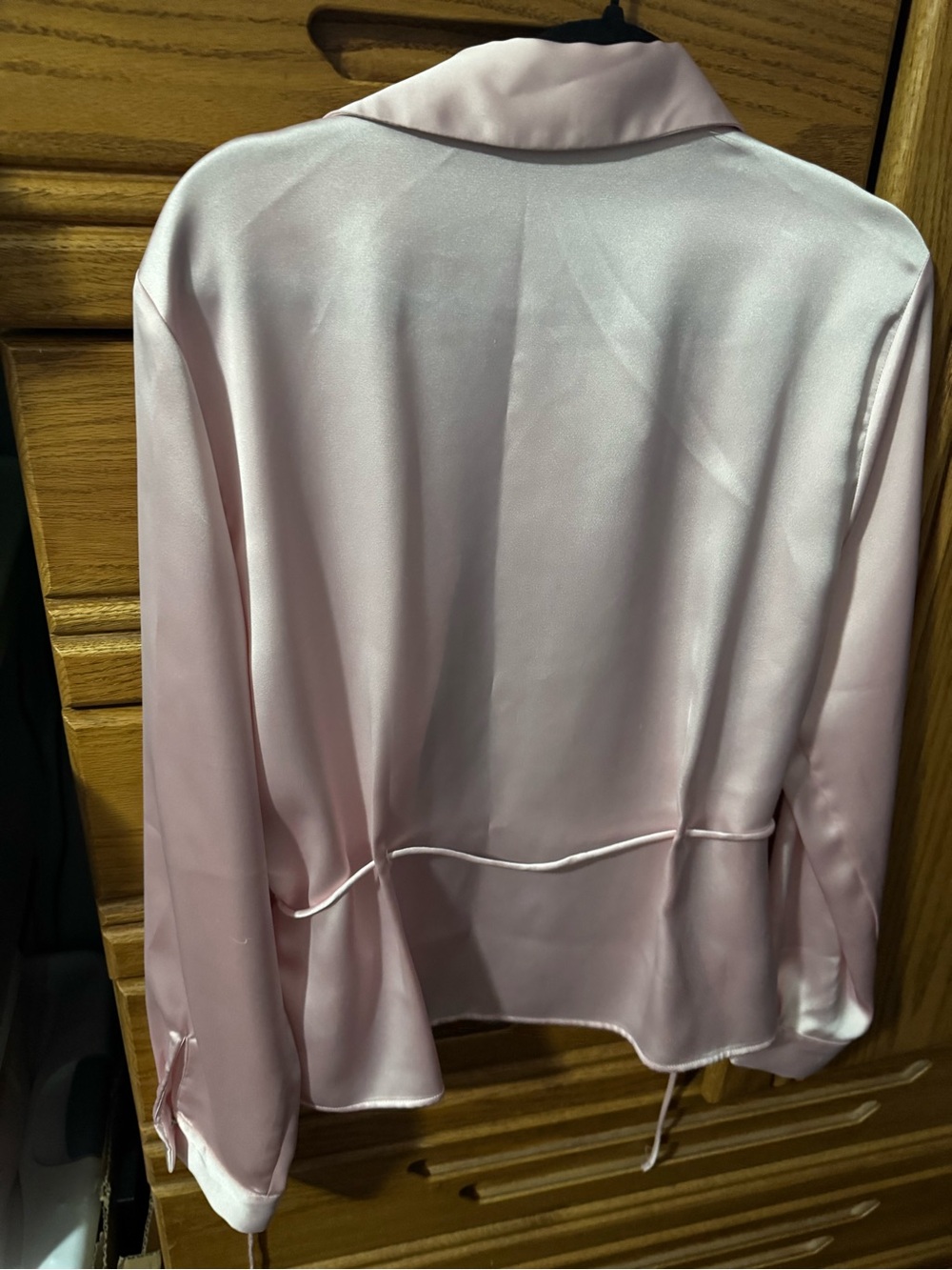Zara Satin Button-Down blouse in Light Pink size XL - Picture 4 of 4